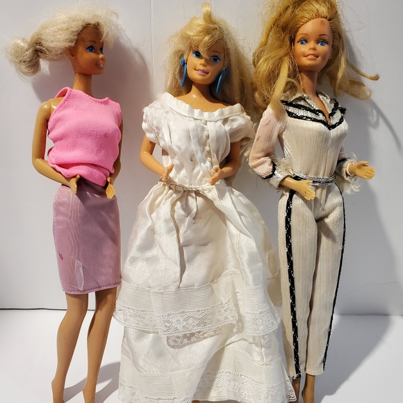 Lot Of 3 Vintage Mattel Barbie Dolls 1966 Bendy Knees 12" Fashion Dolls - Picture 3 of 13